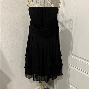 David's Bridal Elegant Black Strapless Dress
